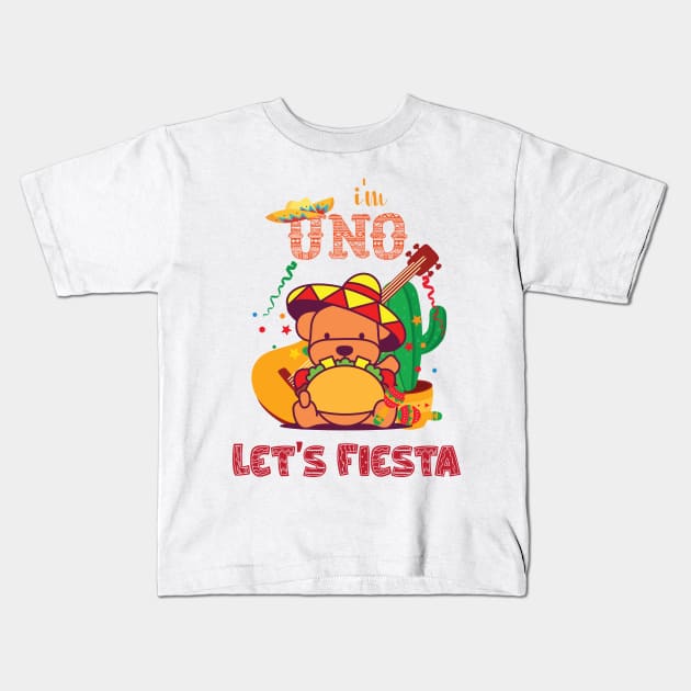 I'm Uno Let's Fiesta Cute Baby Cinco De Mayo Birthday Kids T-Shirt by printalpha-art